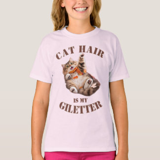 猫の毛が私のきらめき Tシャツ
