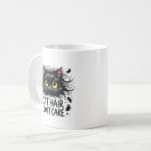 猫の毛が面白い サラリーマン ネタ 言葉 アート コーヒーマグカップ (正面左)