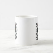 猫の毛が面白い サラリーマン ネタ 言葉 アート コーヒーマグカップ (中央)