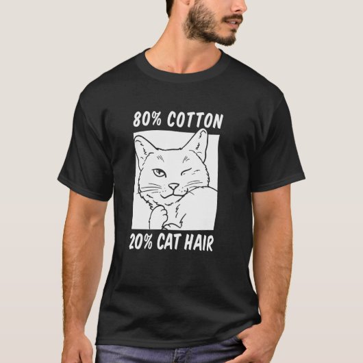 猫の毛が80%+人の毛が20%入った猫の毛所有者Tシャツ Tシャツ (正面)