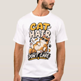 猫の毛なんて気にしない Tシャツ