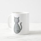 猫の毛のマグ-猫人のギフト コーヒーマグカップ (正面左)