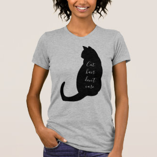 猫の毛はネ気にットおもしろい猫好き引用文 Tシャツ