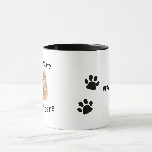 猫の毛は気に マグカップ (中央)