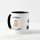 猫の毛は気に マグカップ (正面左)