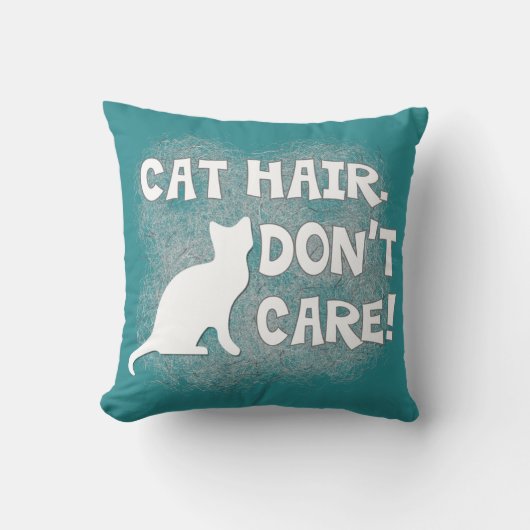 猫の毛は、気になりません! 枕 (正面)