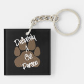 猫の毛は、気になりません! Keychain キーホルダー (裏面)