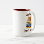 猫の毛やめて気に ツートーンマグカップ (正面右)