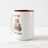 猫の毛やめて気に ツートーンマグカップ (正面左)