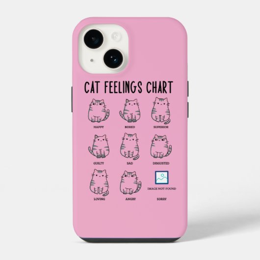 猫の気分チャート iPhoneケース (裏面)