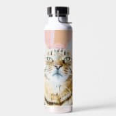 猫の水ボトル - かわいいネコのデザインで水分補給 ウォーターボトル (左面)