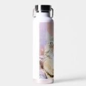 猫の水ボトル - かわいいネコのデザインで水分補給 ウォーターボトル (正面)