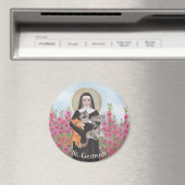 猫の水彩画を描いたセイントトルドのパトロン マグネット (インサイチュ (食洗機))