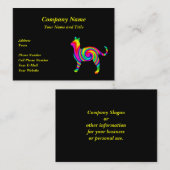 猫の永続的な虹のねじれ 名刺 (正面/裏面)