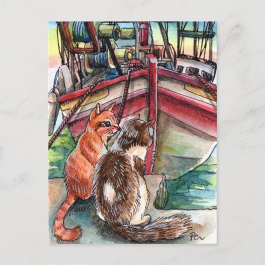 猫の波止場 ポストカード (正面)