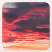 猫の波 スクエアペーパーコースター (正面)