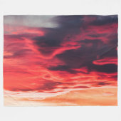 猫の波 フリースブランケット (正面(横))