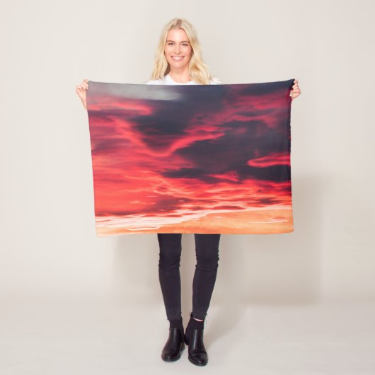 猫の波 フリースブランケット (インサイチュ)