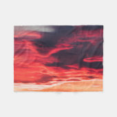 猫の波 フリースブランケット (正面(横))