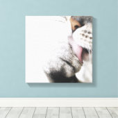 猫の洗足 キャンバスプリント (インサイチュ (ウッドフロア))