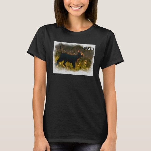 猫の流れアニメーションムービーステッカー1 Tシャツ (正面)