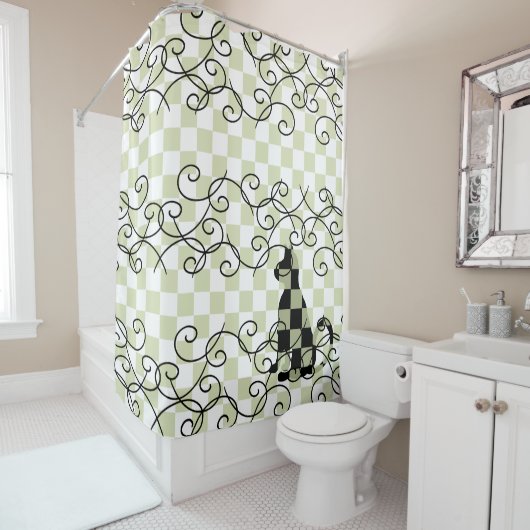 猫の浴室の装飾のシャワー・カーテンCricketDiane シャワーカーテン (インサイチュ)