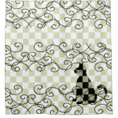 猫の浴室の装飾のシャワー・カーテンCricketDiane シャワーカーテン (正面)