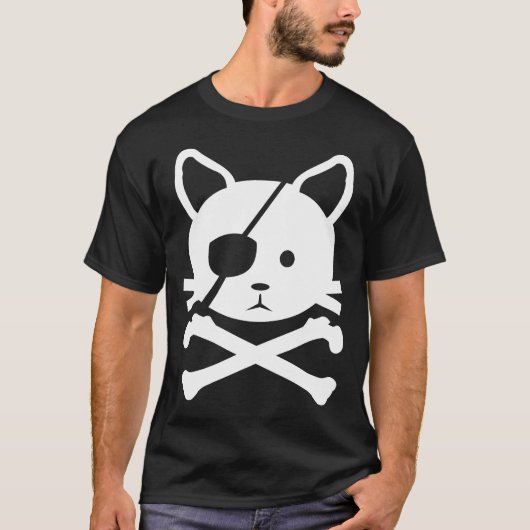 猫の海賊Tシャツ Tシャツ (正面)