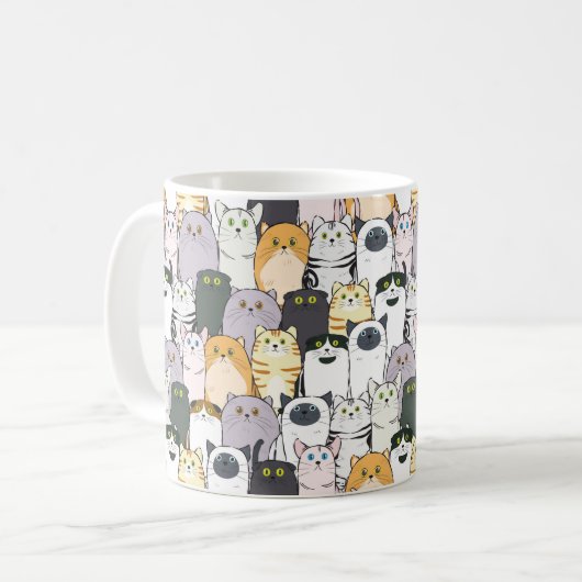 猫の海 コーヒーマグカップ (正面左)