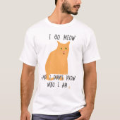 猫の漫画おもしろいのユーモアを解く Tシャツ (正面)