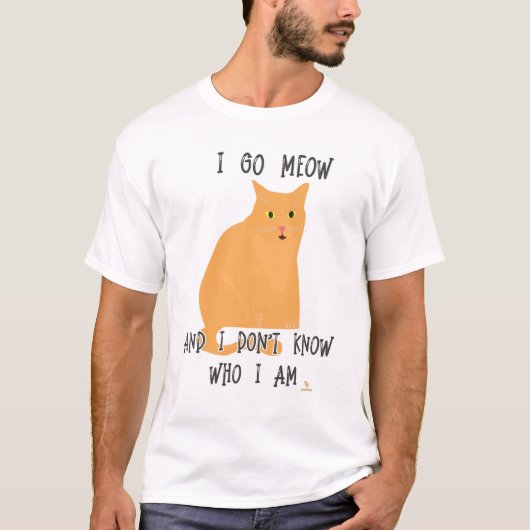 猫の漫画おもしろいのユーモアを解く Tシャツ (正面)