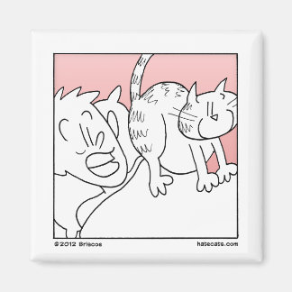 猫の無作法な目覚め マグネット