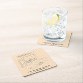 猫の爪研ぎ家具 スクエアペーパーコースター (インサイチュ)