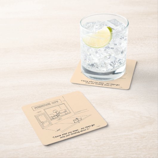 猫の爪研ぎ家具 スクエアペーパーコースター (インサイチュ)