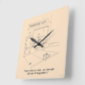 猫の爪研ぎ家具 スクエア壁時計 (傾斜)