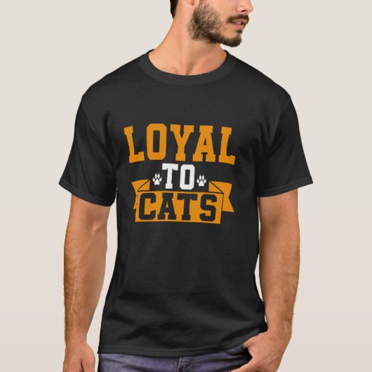 猫の父に忠誠 Tシャツ (正面)