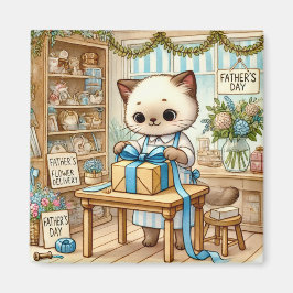 猫の父の日の磁石 – 猫パパ マグネット