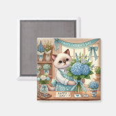 猫の父の日の磁石 – 猫パパ マグネット (正面/裏面)