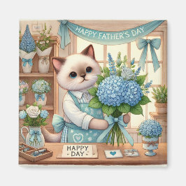 猫の父の日の磁石 – 猫パパ マグネット