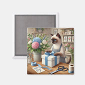 猫の父の日の磁石 – 猫パパ マグネット (正面/裏面)