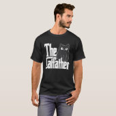 猫の父 猫教父 クレイジー 悪い猫 父 キティ D Tシャツ (正面フル)