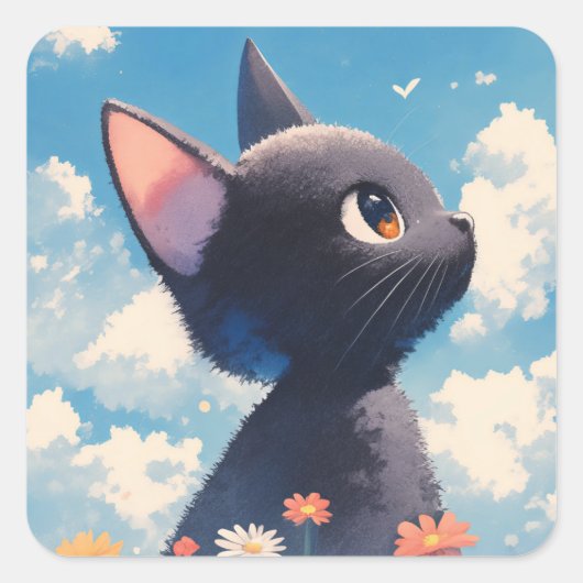 猫の牧場の謎 スクエアシール (正面)