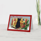 猫の猫の鳴き声のクリスマスカード シーズンカード (正面)