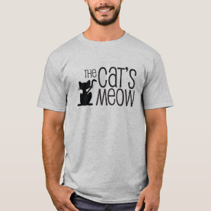 猫の猫の鳴き声の灰色の人のTシャツ Tシャツ