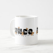 猫の猫の鳴き声のBuncoのマグ コーヒーマグカップ (正面左)