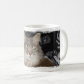 猫の猫の鳴き声 コーヒーマグカップ (正面右)