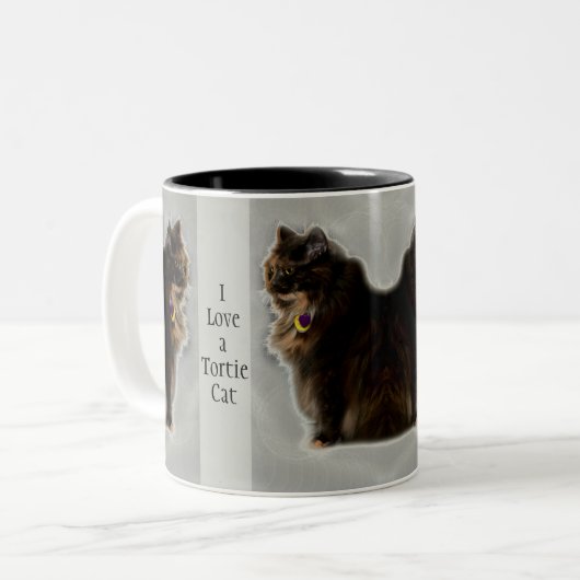 猫の猫をモチーフにした作品が大好き ツートーンマグカップ (正面左)