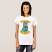 猫の猫好きのヒッピー猫の漫画 Tシャツ (正面フル)