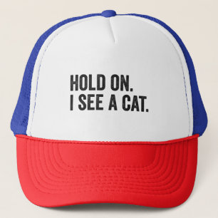 猫の猫好きプレゼントを見おもしろいる キャップ