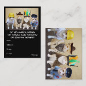 猫の獣医か病院またはモデルまたはおもちゃまたはプロダクトまたはセラピスト 名刺 (正面/裏面)